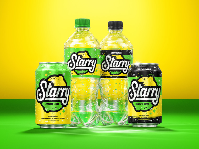 Starry comes in both regular and zero sugar options.