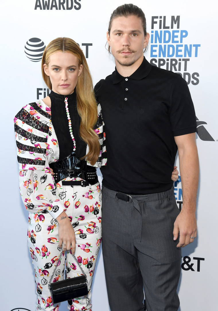 Riley Keough and Ben Smith-Petersen at the 2019 Film Independent Spirit Awards.
