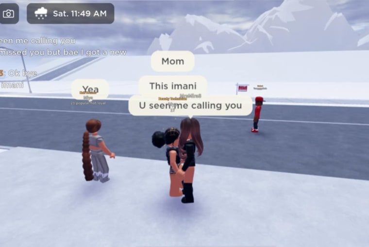 Watson easily tracked her daughter down at the beginning of the game Berry Avenue in Roblox.
