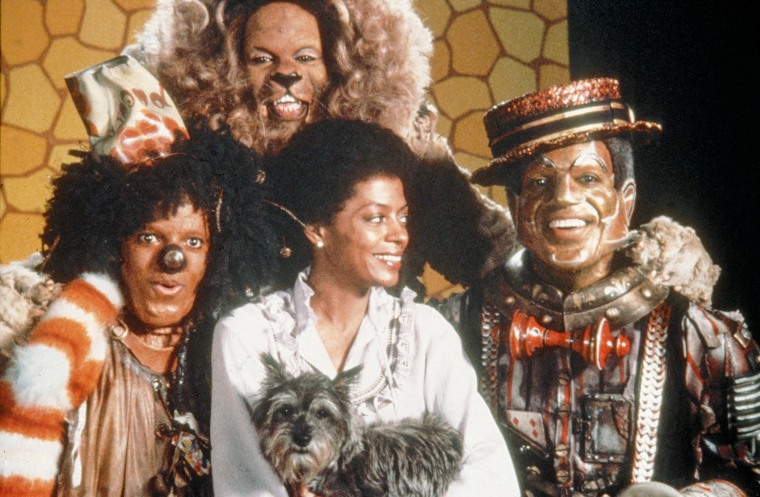 The Wiz, 1978. Michael Jackson, Ted Ross, Diana Ross, Nipsey Russell.