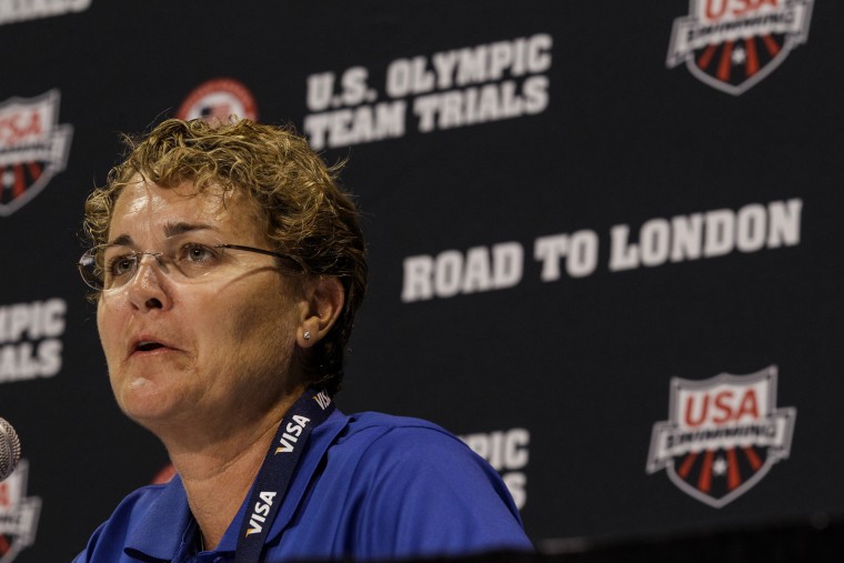 U.S. Olympic team head coach Teri McKeever at the U.S. Olympic swimming trials on June 24, 2012, in Omaha, Neb.