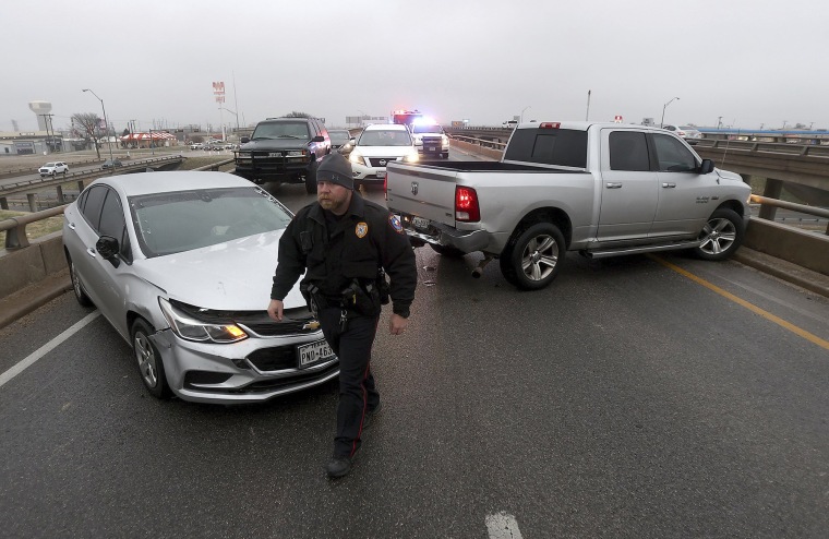 Winter weather brought ice to Texas and nearby states Tuesday.  