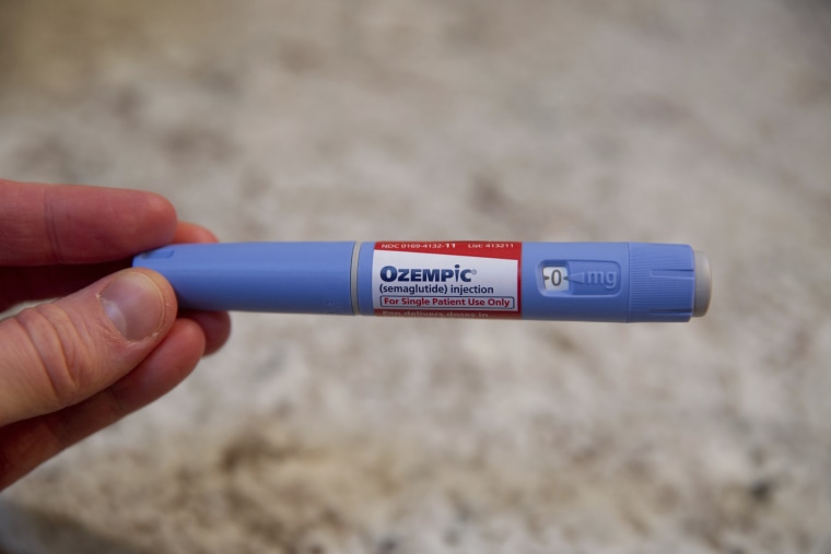 An Ozempic injection pen.