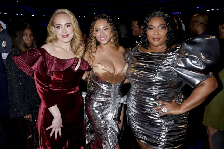 Adele, Beyonce and Lizzo at the Grammy Awards.