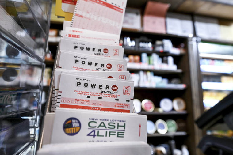 Lottery tickets at a smoke shop in New York on Nov. 9, 2022.