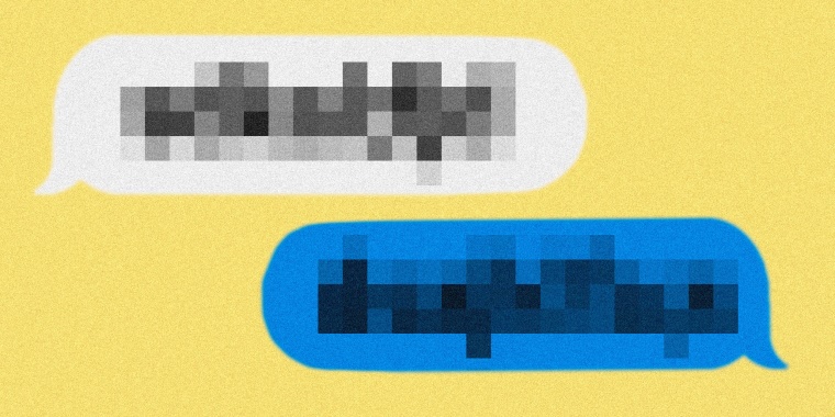 Photo Illustration: Two chat bubbles with pixelated words, indicating they've been censored