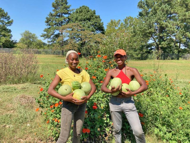 Dickerson, right, describes her mission as working toward “food sovereignty” and against “food apartheid.” 