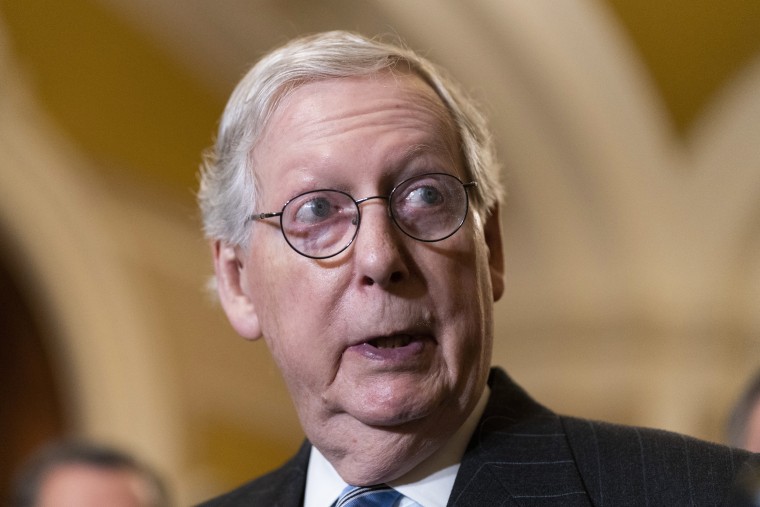 Senate Minority Leader Mitch McConnell, R-Ky., at the Capitol on Jan. 31, 2023.