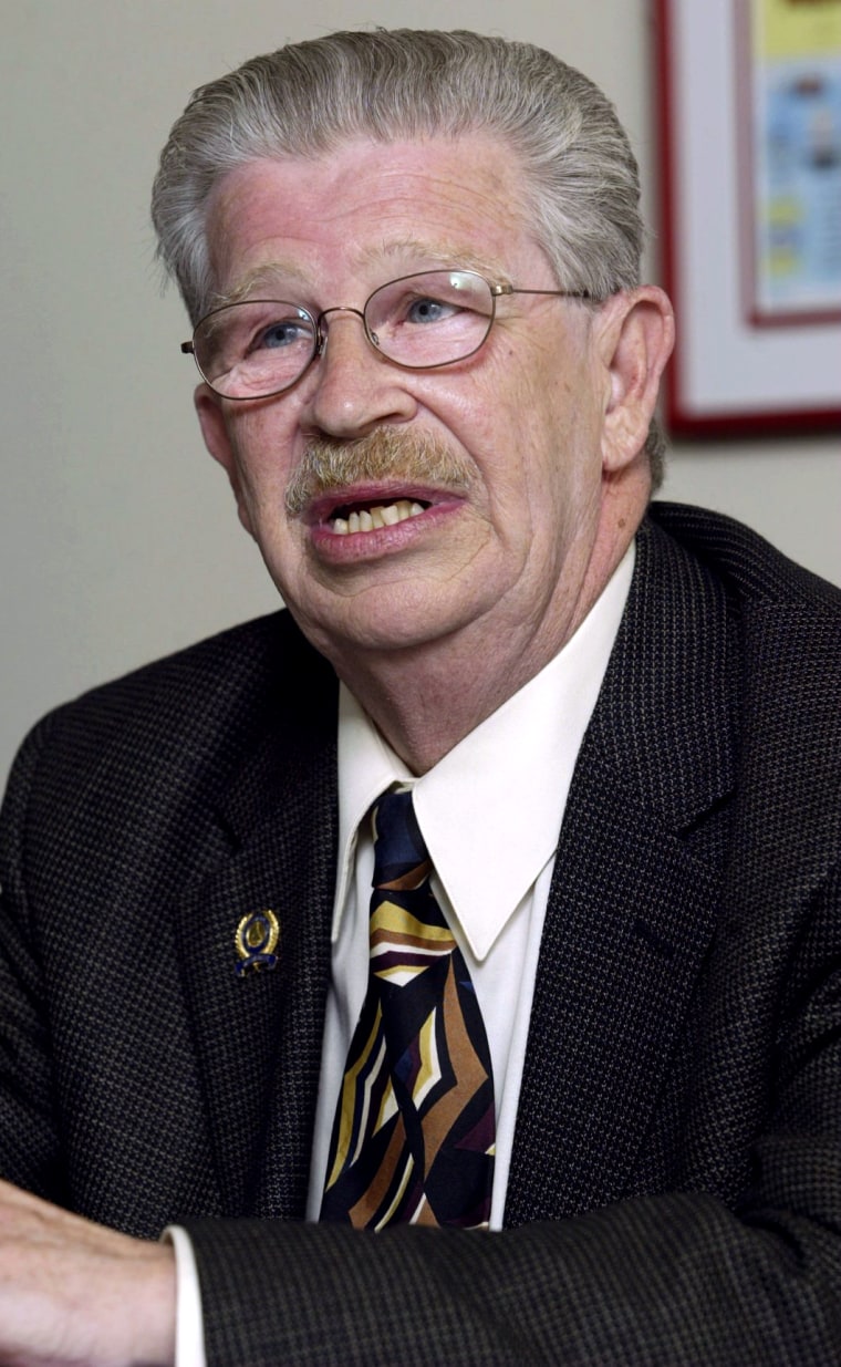 Image: Samuel Thompson while running for re-election in New Jersey in 2003.
