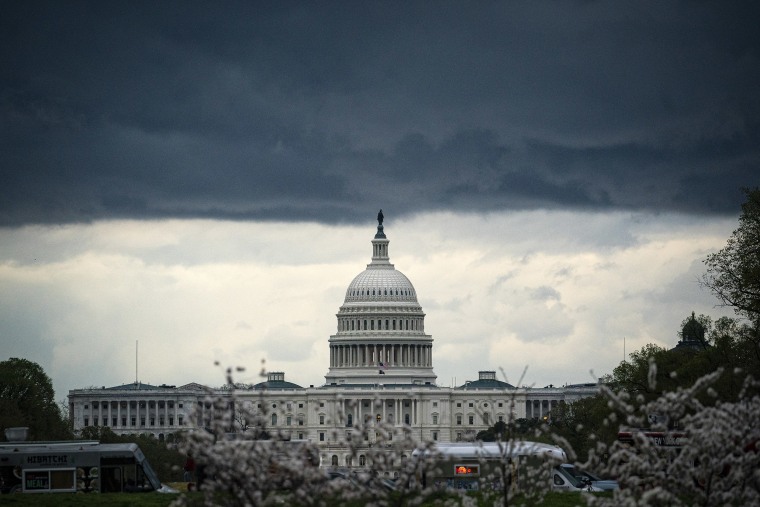 Clouds form above the Capitol building.