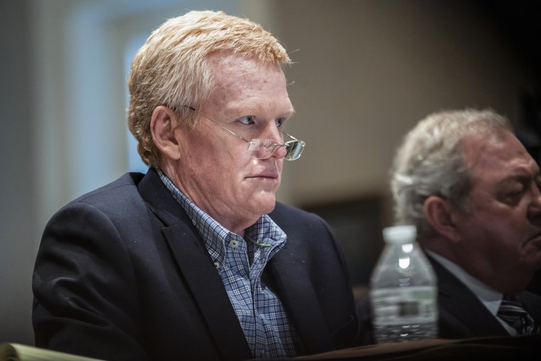 Image: Alex Murdaugh listens to testimony about cellphones during his double murder trial at the Colleton County Courthouse on Feb. 10, 2023, in Walterboro, S.C.