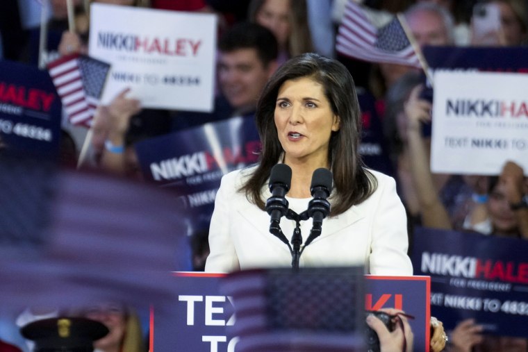 Nikki Haley, former South Carolina governor and United Nations ambassador, launches her 2024 presidential campaign on Feb. 15, 2023, in Charleston, S.C.