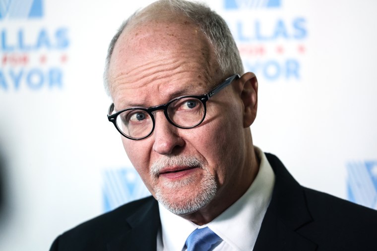 IMAGE: Chicago mayoral candidate Paul Vallas speaks during a press conference at his campaign headquarters on February 3, 2023 in Chicago.