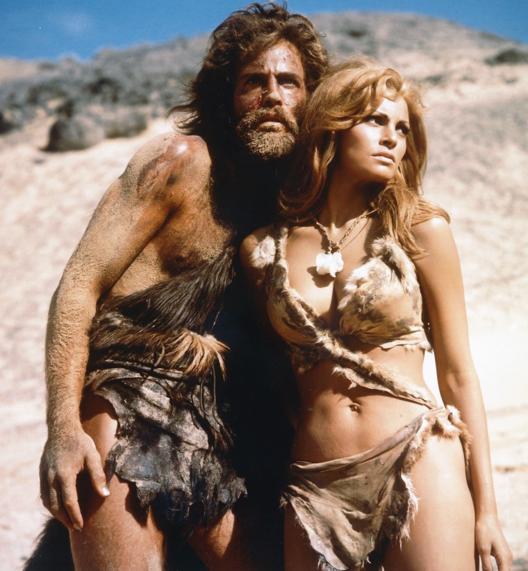 John Richardson y Raquel Welch en "Un millón de años antes de Cristo." 