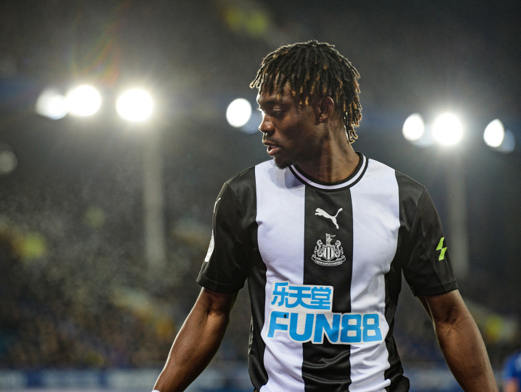  Christian Atsu during a soccer match in Liverpool, U.K.