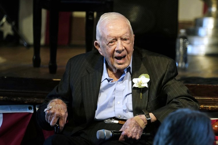 Former President Jimmy Carter in Plains, Ga. 