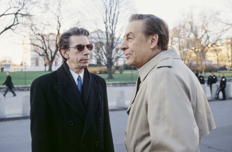 Richard Belzer as Det. John Munch, Jerry Orbach as Detective Lennie Briscoe in "Law & Order."