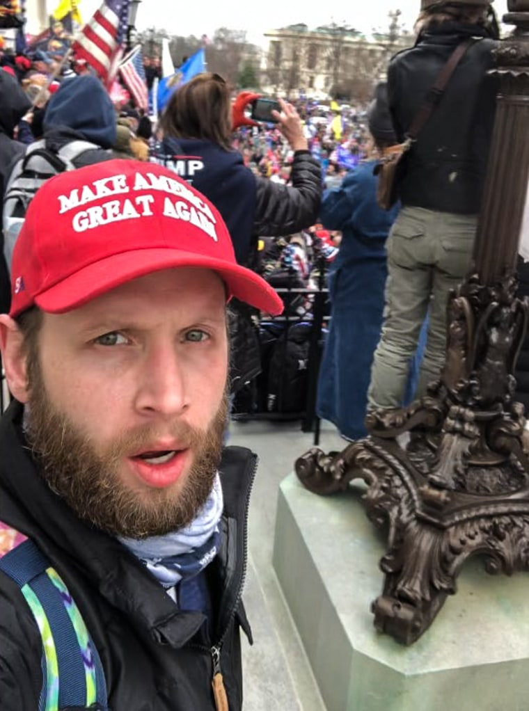 Garret Miller at the U.S. Capitol on Jan. 6, 2021.