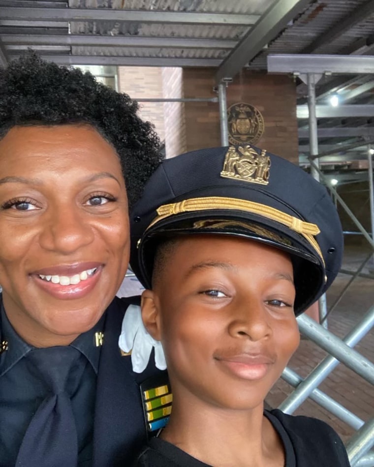 Former NYPD Lt. Ebony Huntley filed a lawsuit against New York City and Capt. Salvatore Marchese on Wednesday.