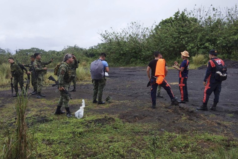 Philippine authorities said Monday they would verify whether the wreckage of a small plane spotted near the crater of a restive Mayon volcano was that of a Cessna aircraft that went missing with four people on board over the weekend.