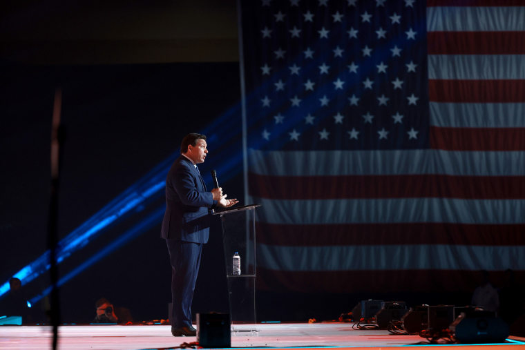 Governor Ron DeSantis speaks during the Turning Point USA Student Action Summit