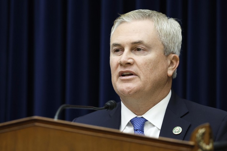 Rep. James Comer (R-KY), Chairman of the House Oversight and Reform Committee, delivers remarks during a hearing in the Rayburn House Office Building on February 01, 2023 in Washington, DC. The committee held the hearing to discuss COVID Pandemic Federal Spending.