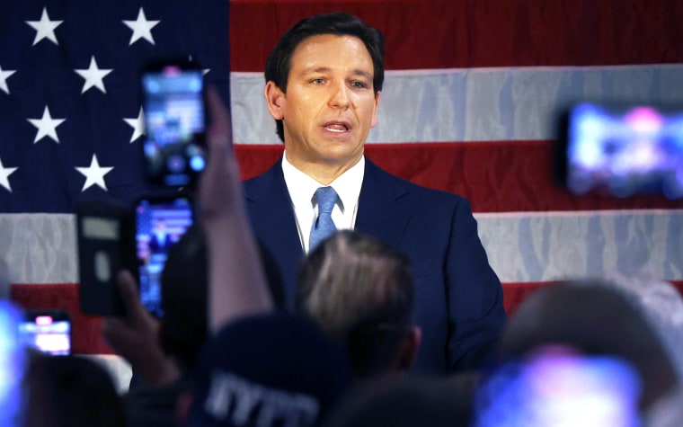 Gov. Ron DeSantis speaks in Staten Island, N.Y.