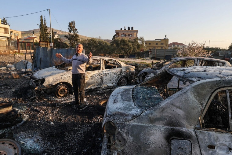 Two Israelis living in a West Bank settlement were killed on February 26 in a "Palestinian terror attack", officials said, sparking violence in which a Palestinian man was killed, while settlers torched homes in revenge.