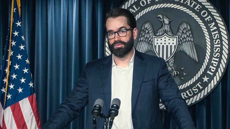 Matt Walsh speaks at the bill signing of House Bill 1125, Regulate Experimental Adolescent Procedures (REAP) Act, on Feb. 28, 2023.