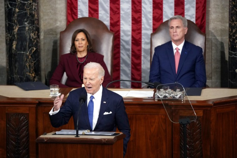 El presidente, Joe Biden, durante el discurso sobre el Estado de la Nación, el 7 de febrero de 2023.