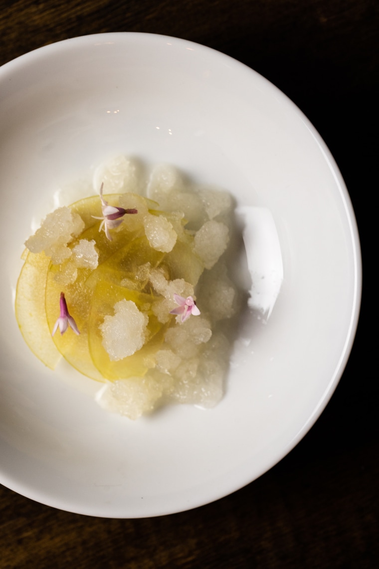A dish at Michelin-starred restaurant Clover Hill in Brooklyn Heights.