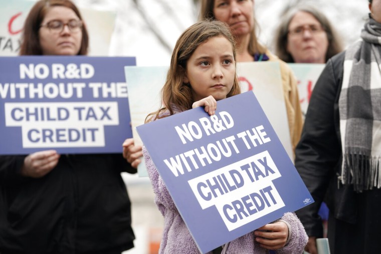 Manifestación a favor del crédito fiscal por hijo en Washington D.C., el 7 de diciembre de 2022.