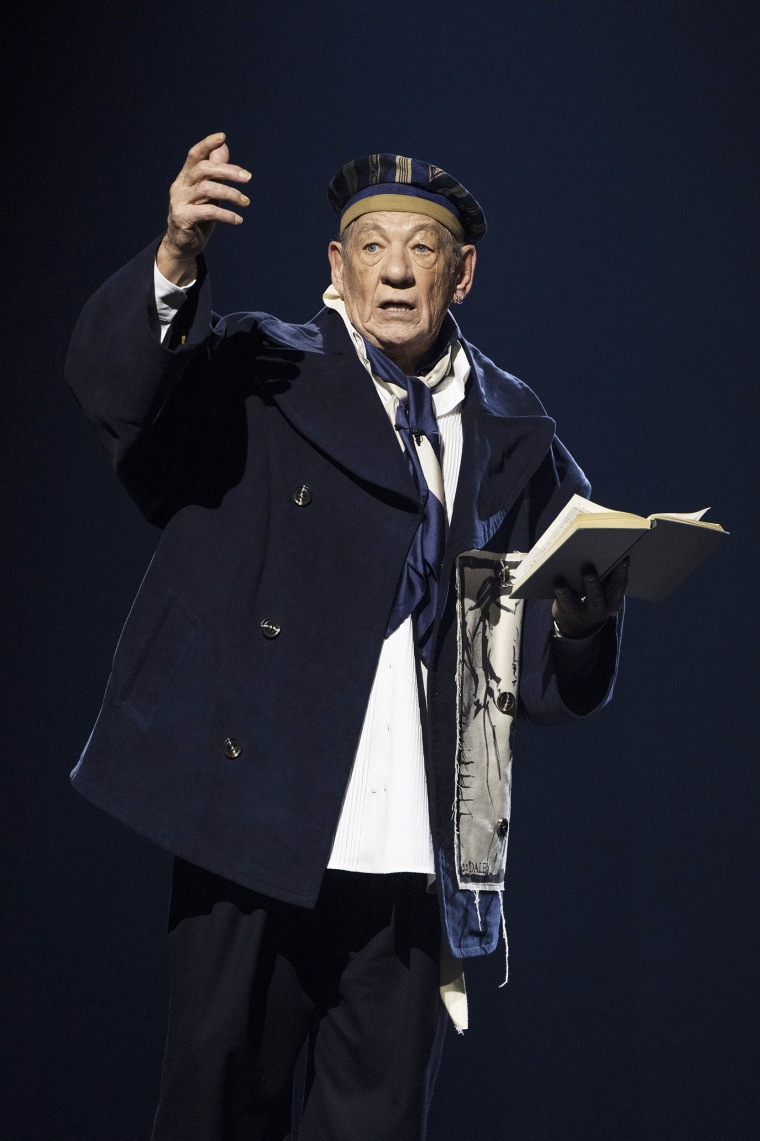Sir Ian McKellen during the SS Daley Ready to Wear Fall/Winter 2023-2024 fashion show as part of the London Fashion Week on February 19, 2023 in London, United Kingdom.