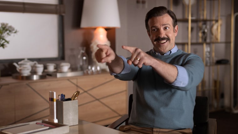 Jason Sudeikis in “Ted Lasso,” now streaming on Apple TV+.​