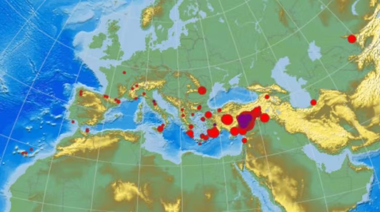 Terremotos registrados el 6 de febrero de 2023.