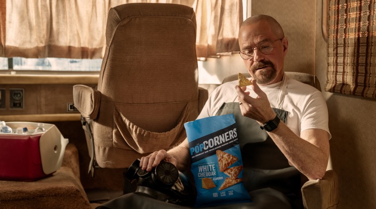"Breaking Bad" stars Bryan Cranston and Aaron Paul in PopCorners Super Bowl commercial