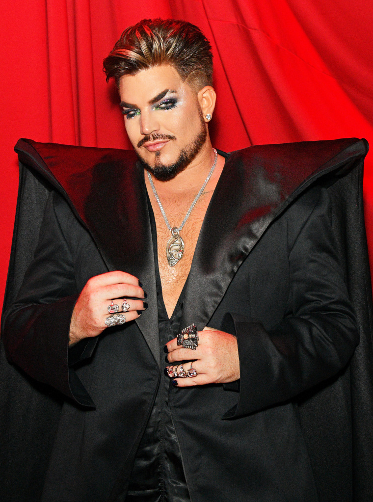 Adam Lambert at the Harris Reed September 2022 Show during London Fashion Week in London, England.