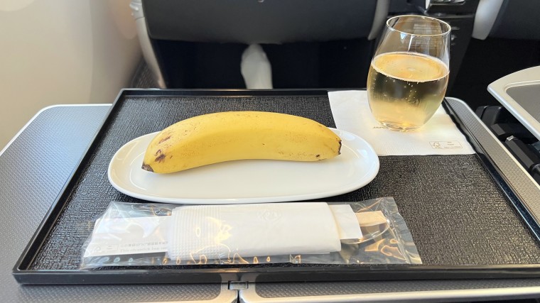 A passenger said their vegan breakfast on a Japan Airlines flight consisted of one banana — plus chopsticks.