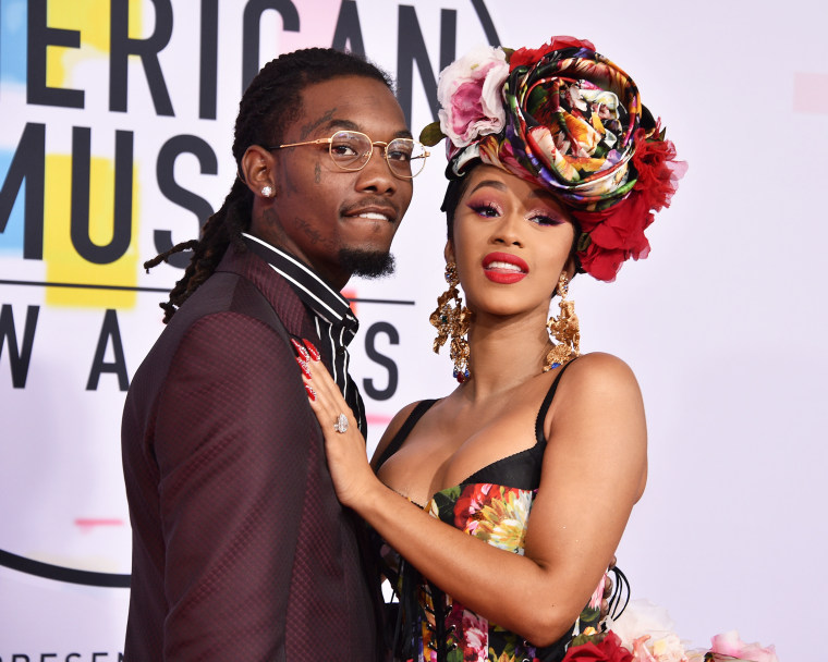 Offset and Cardi B attend the 2018 American Music Awards at Microsoft Theater on October 9, 2018 in Los Angeles, California. 
