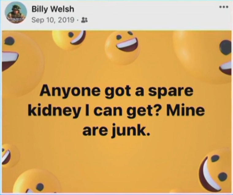 Billy Welsh's 2019 Facebook post prompted John Gladwell to take action.