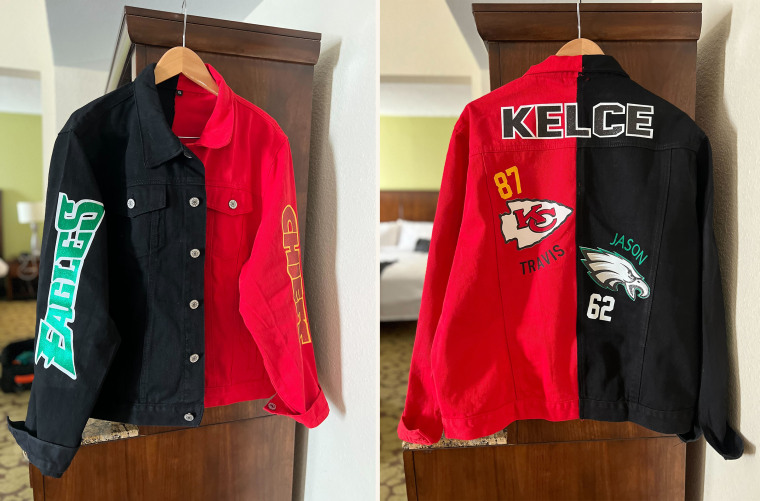 Travis Kelce Denim Jacket  Travis Kelce Jean Jacket - Jacketars