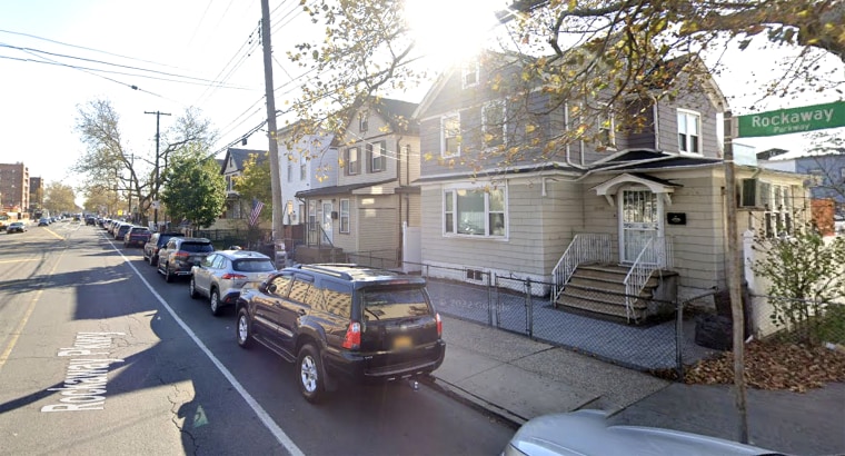 The men broke into the woman's apartment in Rockaway Parkway, Brooklyn. 