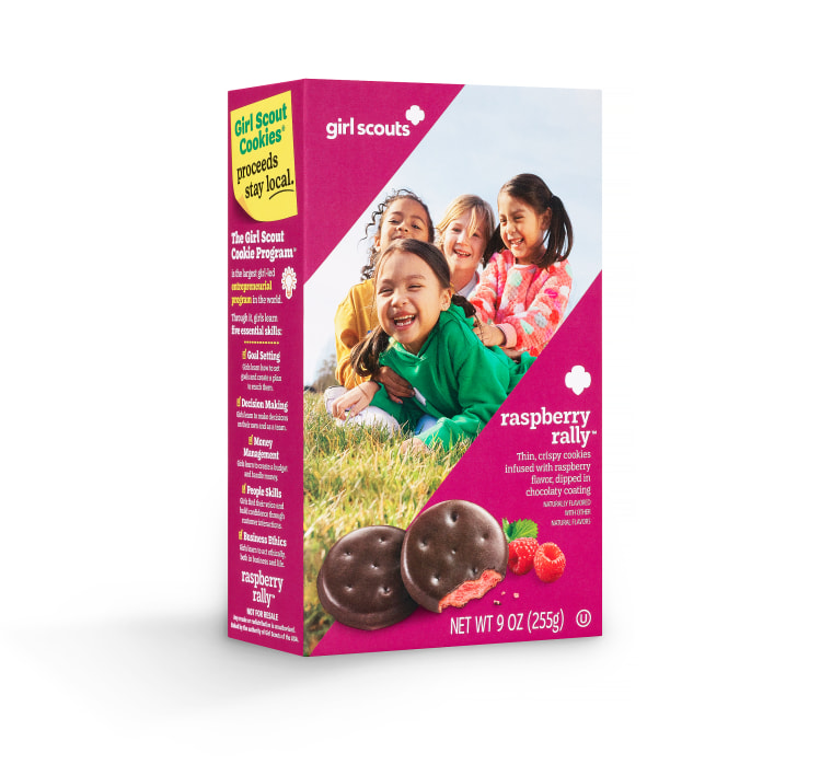 The Girl Scouts' newest flavor, Raspberry Rally.