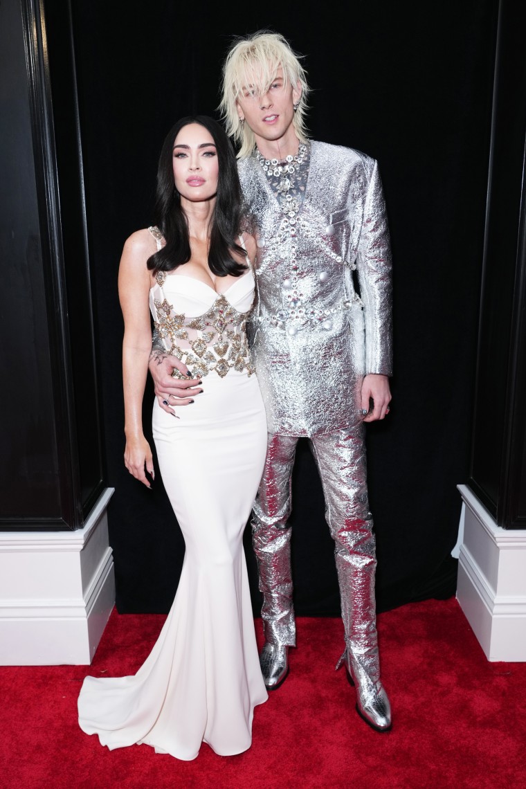 Megan Fox and Machine Gun Kelly at the 65th GRAMMY Awards .