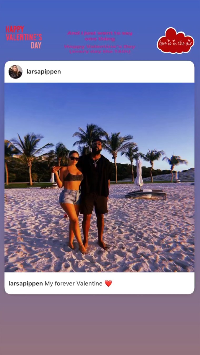Larsa Pippen and Marcus Jordan celebrate Valentine's Day together.