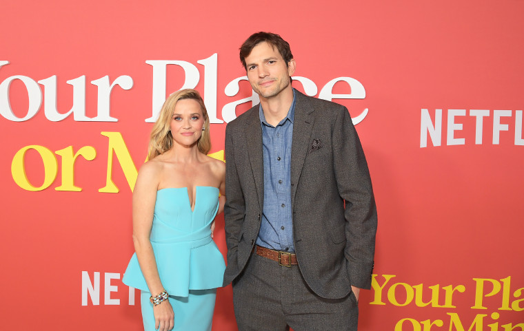 Reese Witherspoon and Ashton Kutcher at Netflix's "Your Place or Mine" world premiere.