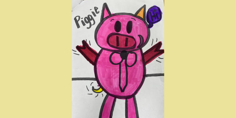 "Piggie" was drawn by a 5th grader at Hanover-Horton Elementary School.