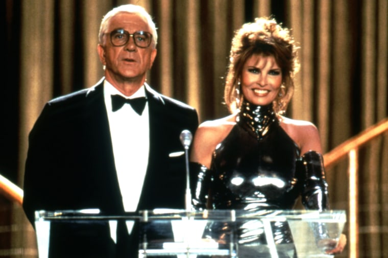 Welch with Leslie Nielsen in the 1994 comedy “Naked Gun 33 1/3: The Final Insult."