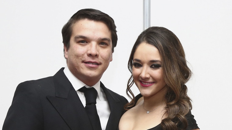 Sherlyn y Gerardo Islas, su primer esposo, en premiación en México, 2014.