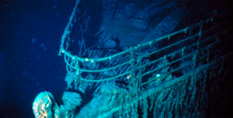 The remains of the wreckage of Titanic.